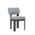 Set of two black Gabrielle Side Chairs by Start2Finish with sleek, modern design and sturdy wooden legs.