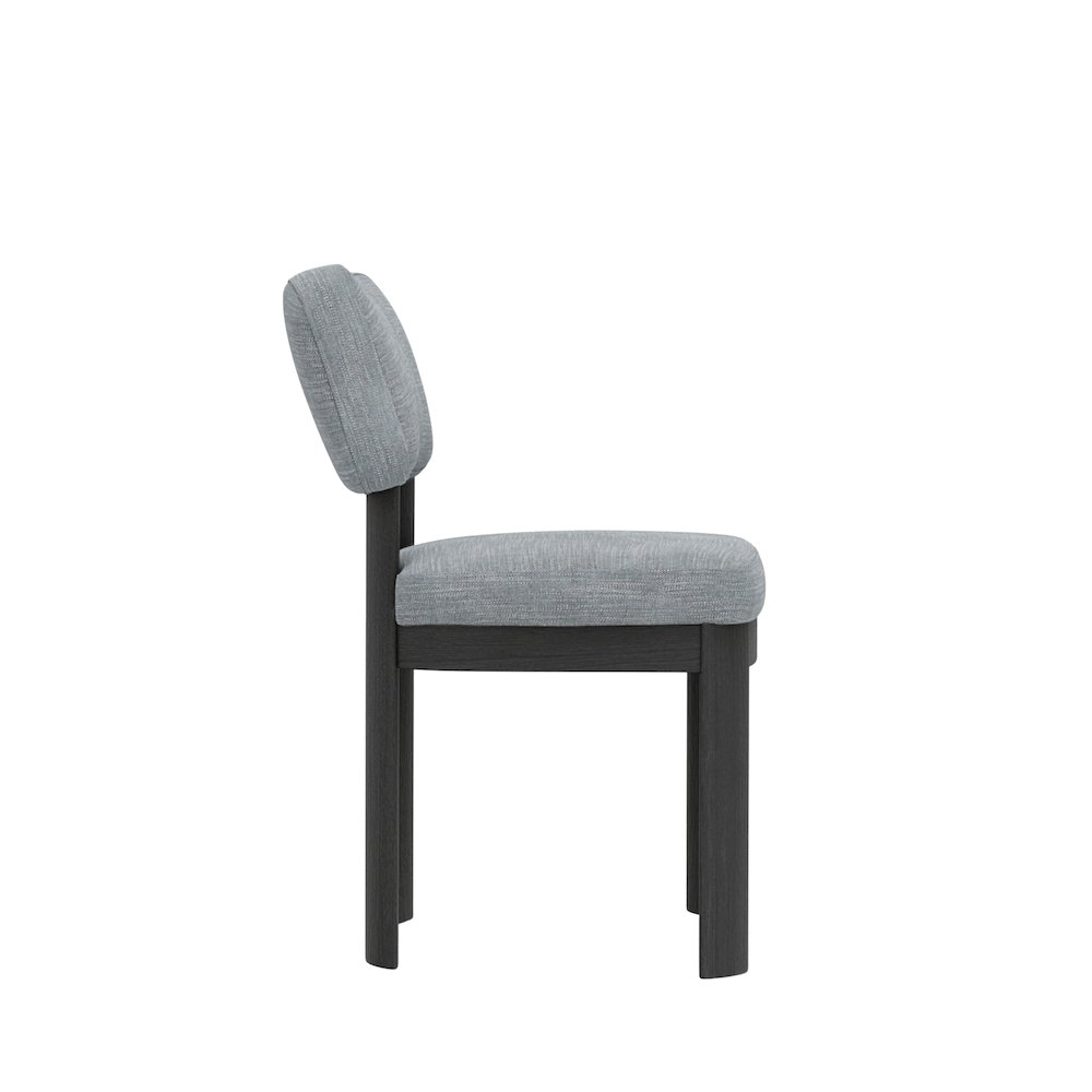 Set of two black Gabrielle Side Chairs by Start2Finish, featuring sleek modern design and cushioned seats.