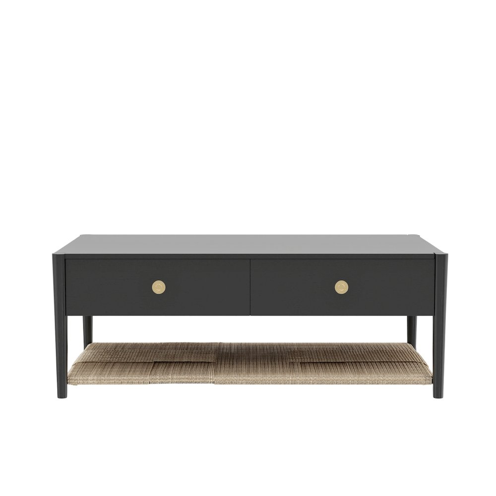 Start2Finish Cleo Coffee Table in charcoal gray with a sleek, modern design and smooth surface, perfect for contemporary living rooms.