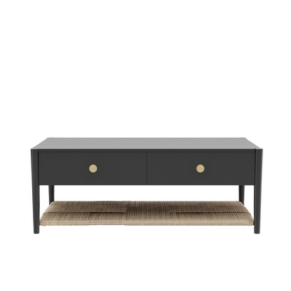 Start2Finish Cleo Coffee Table in charcoal gray with a sleek, modern design and smooth surface, perfect for contemporary living rooms.