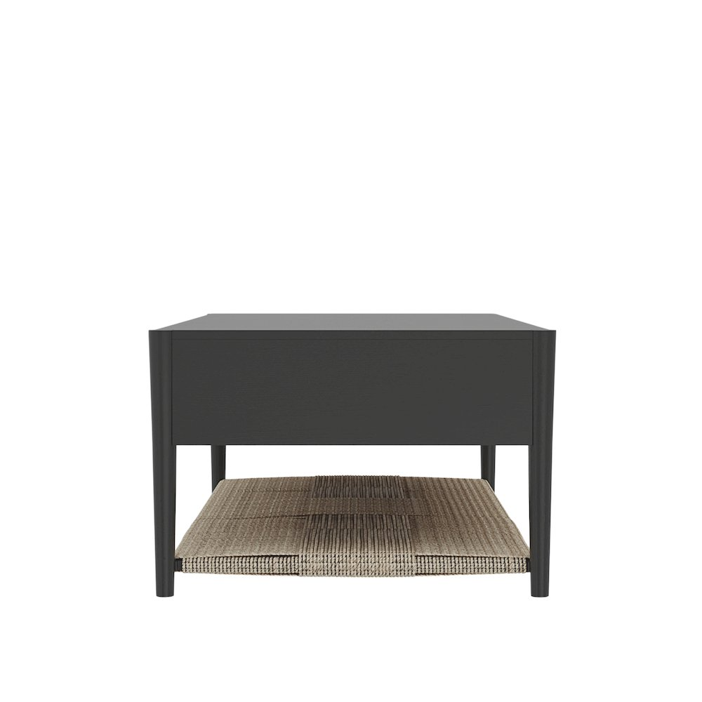 Cleo Coffee Table in charcoal gray with a modern design, featuring a sleek rectangular surface and sturdy legs.