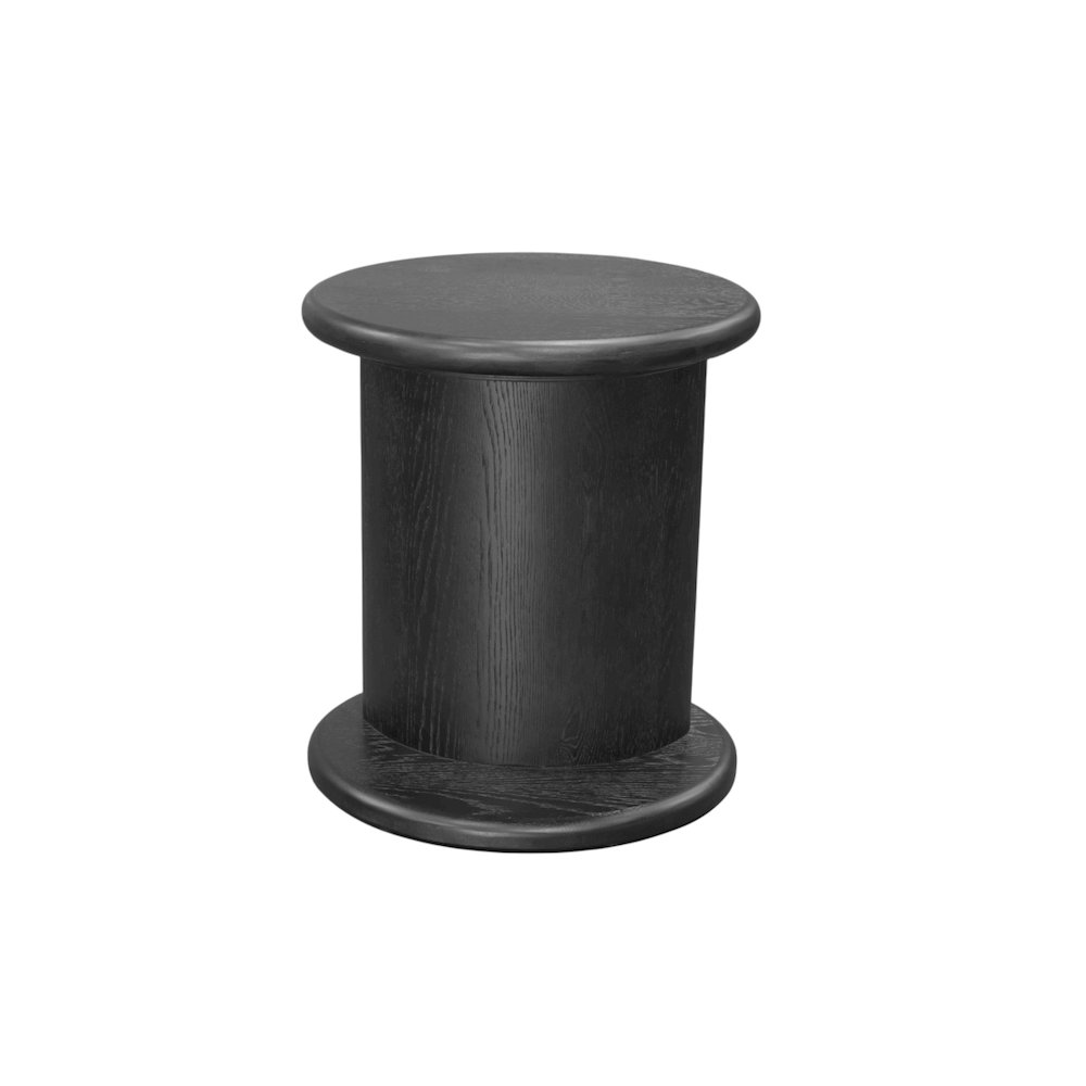 Black Gabrielle End Table by Start2Finish featuring a sleek square design and modern furniture style.