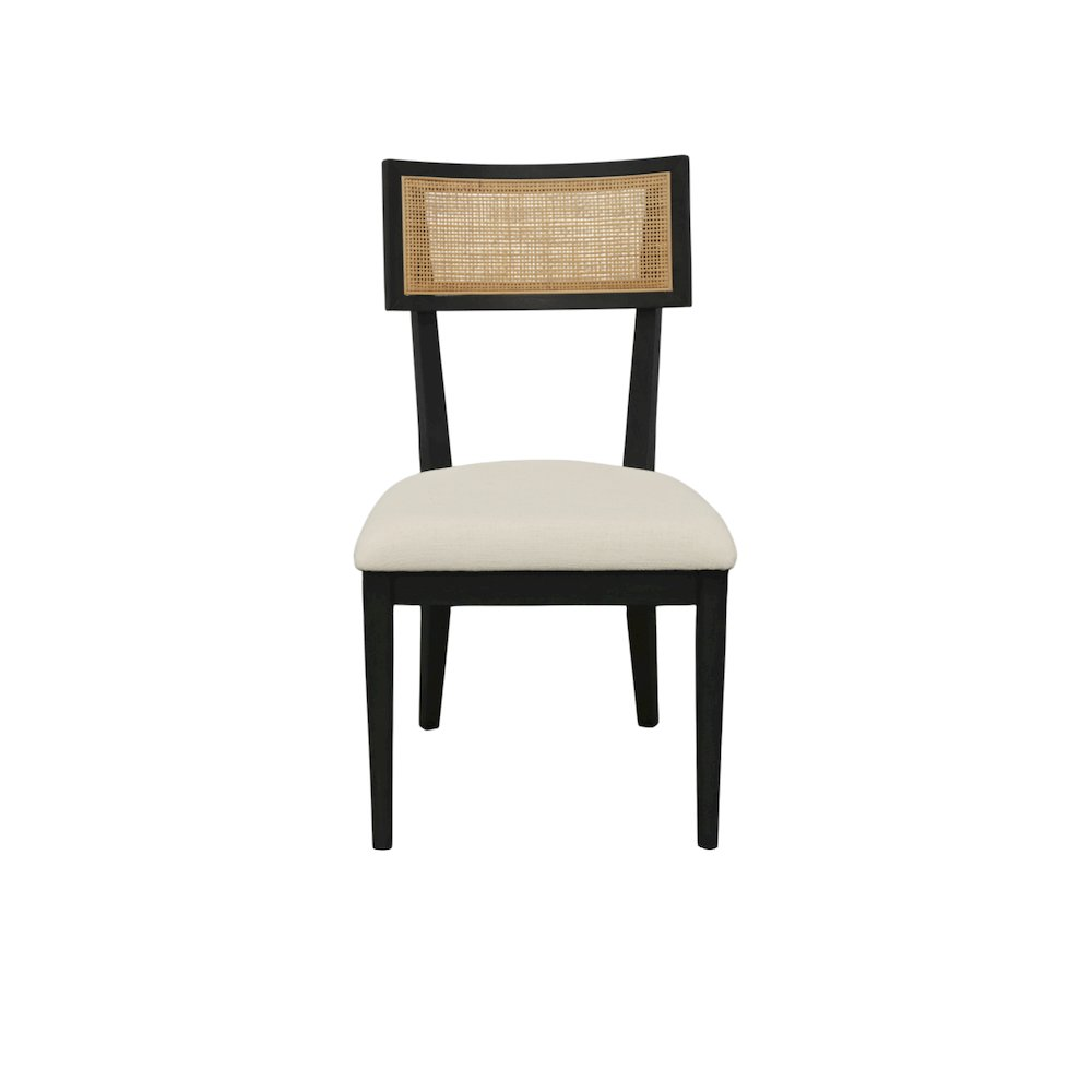 Pair of Start2Finish Oscar side chairs with wooden legs and upholstered seats, shown in a modern interior setting.