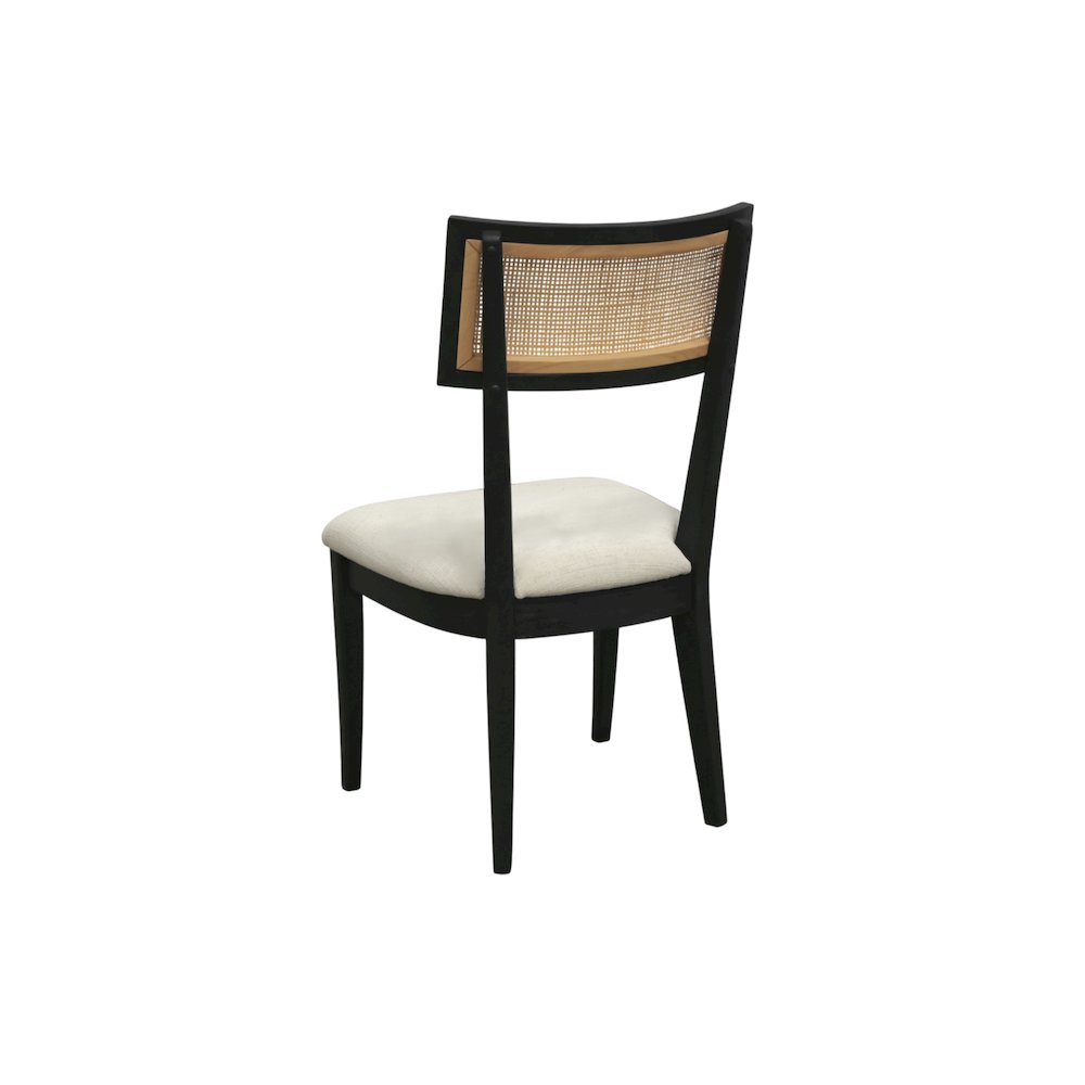 Set of two Start2Finish Oscar Side Chairs with wooden frames and upholstered seats, shown in a modern living room setting.