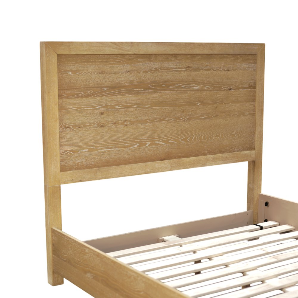 Start2Finish Harper Standard King Platform Bed in a modern wood finish, showcasing a sleek, minimalist bedroom furniture design.