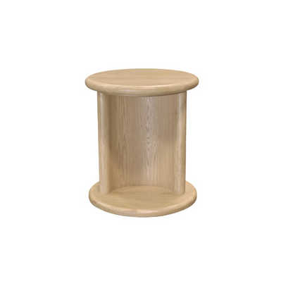 Start2Finish Gabrielle End Table in light oak wood with a sleek, modern design and smooth surface.