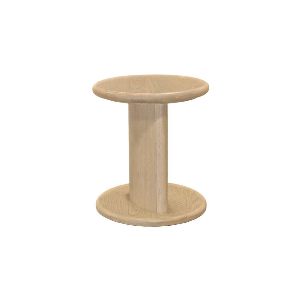 Gabrielle End Table by Start2Finish in light oak wood with a sleek, modern design and smooth tabletop surface.