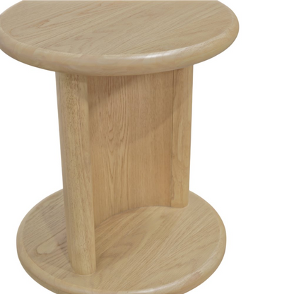 Start2Finish Gabrielle End Table in light oak with a sleek, modern design and smooth wooden finish, perfect for living room decor.