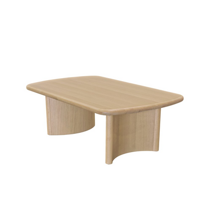 Light oak Gabrielle coffee table by Start2Finish, showcasing a modern wooden furniture piece with clean lines and a smooth finish.