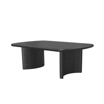 Gabrielle black coffee table by Start2Finish with a sleek, modern design and smooth surface in a contemporary living room setting.