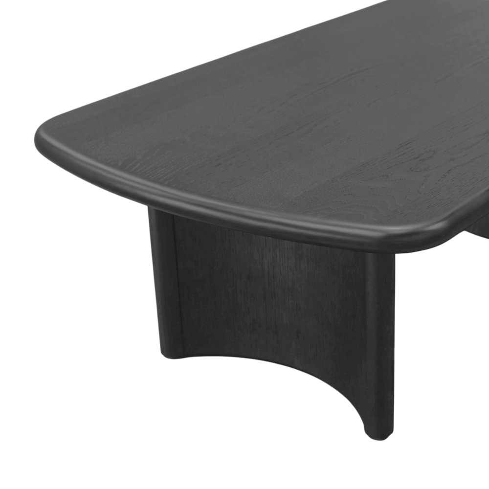 Black Gabrielle coffee table by Start2Finish with a sleek, modern design and smooth surface, perfect for living room decor.