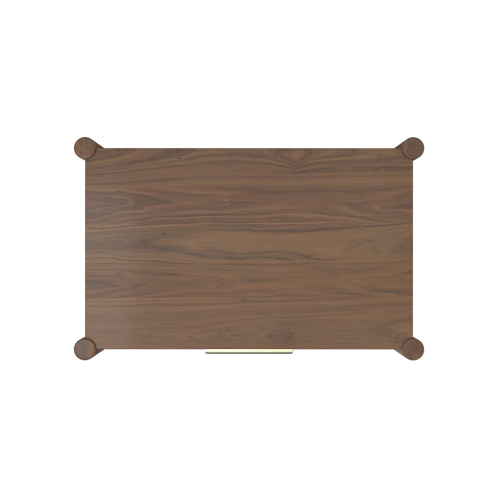 Walnut Sinclair nightstand by Start2Finish showing a sleek, modern design with a single drawer and smooth finish