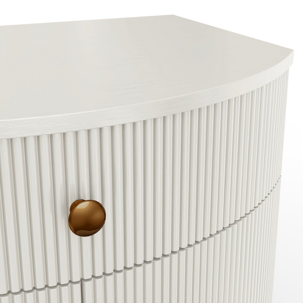 Olivia Nightstand by Start2Finish in coconut milk finish, featuring a modern wooden furniture design with clean lines.