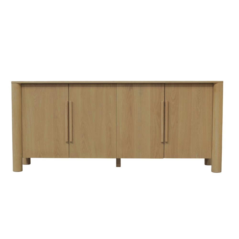Light oak Hudson sideboard by Start2Finish featuring sleek storage cabinets and modern design for living or dining rooms.