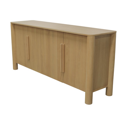 Light oak Hudson sideboard by Start2Finish with sleek drawers and cabinet doors, ideal for modern living room storage.