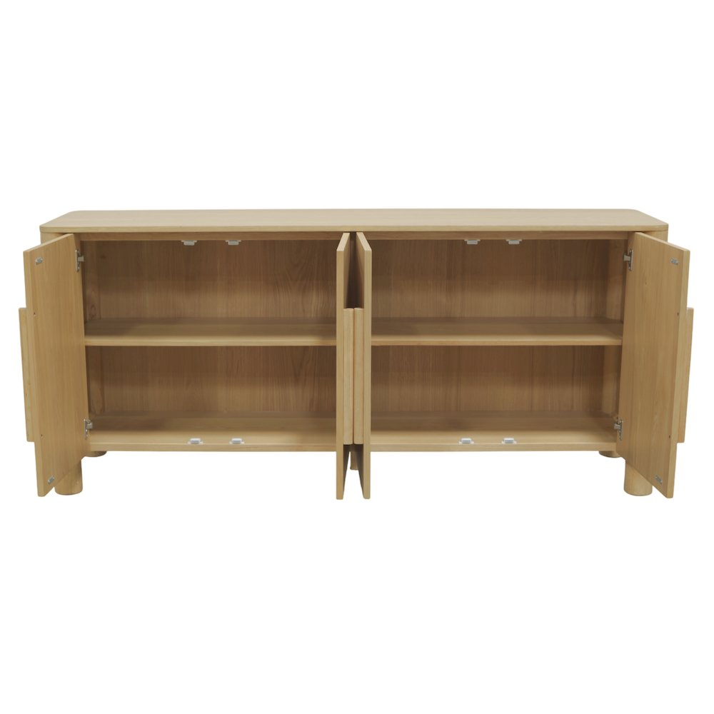 Start2Finish Hudson Sideboard in light oak with sleek design and spacious storage, ideal for modern dining or living rooms.