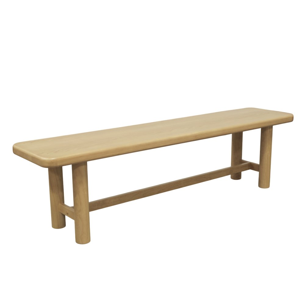 Start2Finish Hudson dining bench in light oak wood with a sleek, modern design and sturdy legs, suitable for kitchen or dining room.