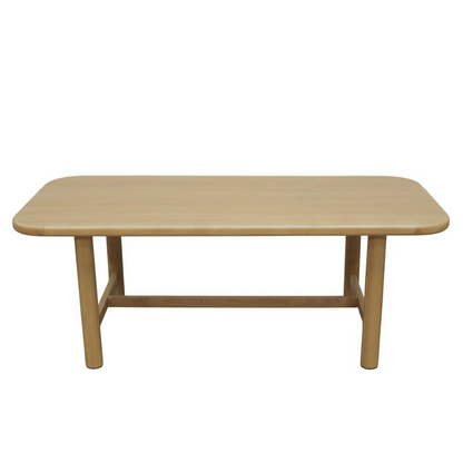 Start2Finish Hudson dining table in light oak with a sleek rectangular surface and sturdy wooden legs.