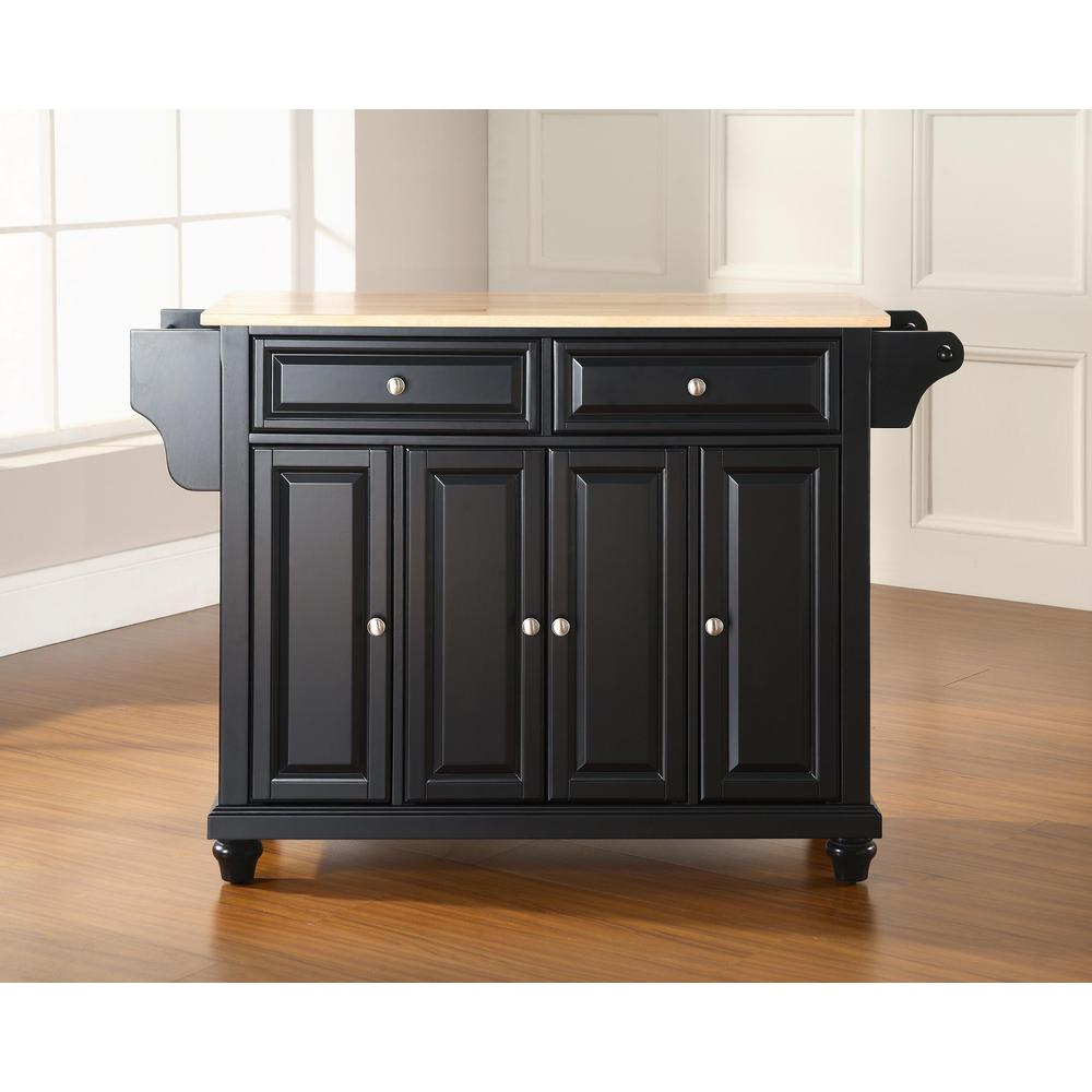 Start2Finish Cambridge wood top full-size kitchen island with storage shelves and wheels, ideal for modern kitchen spaces.