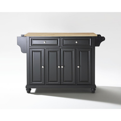 Start2Finish Cambridge wood top full size kitchen island with storage and wheels, ideal for modern kitchen workspace.