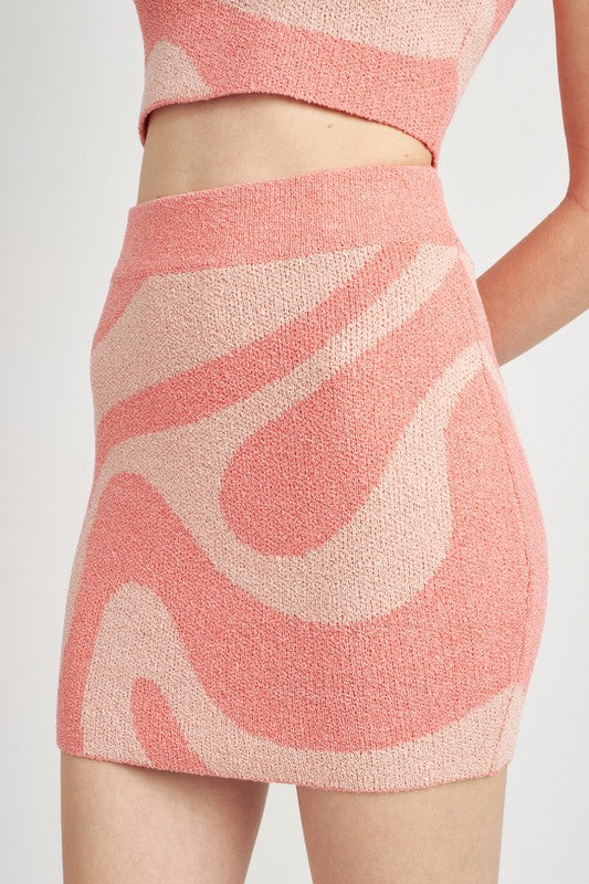 Color blocked mini skirt from Jade Icarus, stylish women&