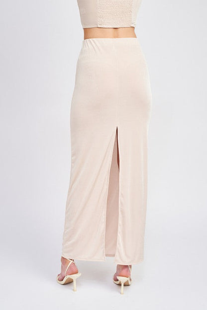 High waisted maxi skirt by Jade Icarus, flowing women&