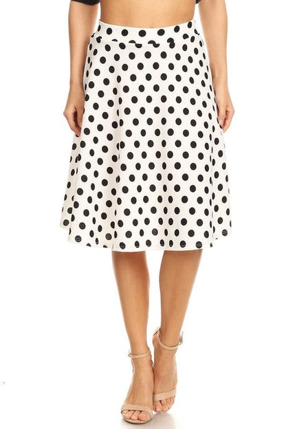 Polka dot print knee-length women&