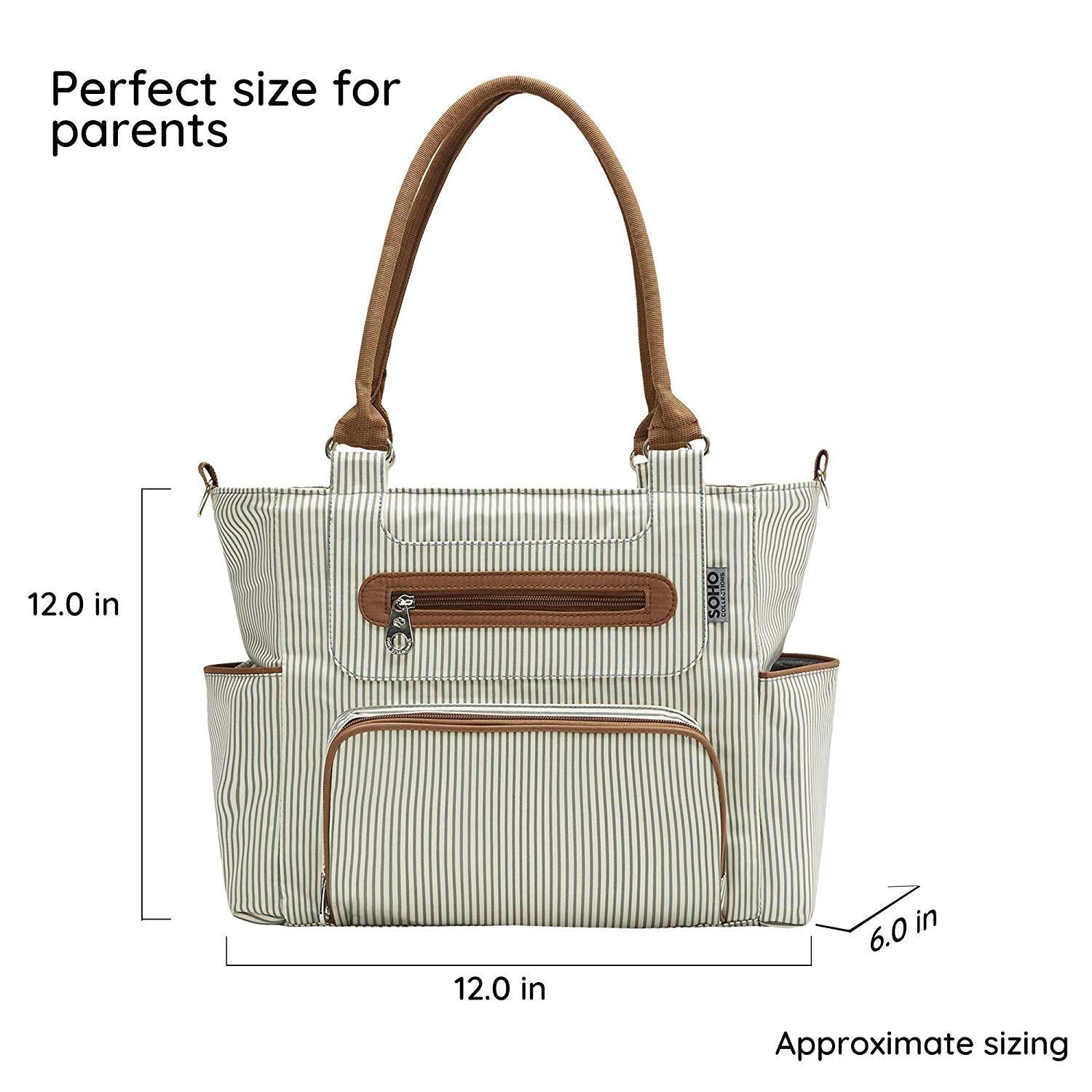 White Maroon Asteria large capacity diaper bag for moms, featuring multiple compartments and baby essentials storage.