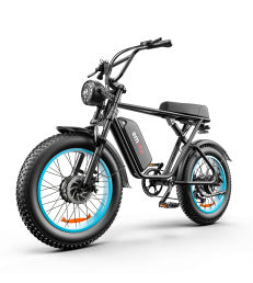 Carmine Juneberry C91™ Dual Drive Power Bike 20 with electric and pedal assist, black frame and sleek design for versatile riding.