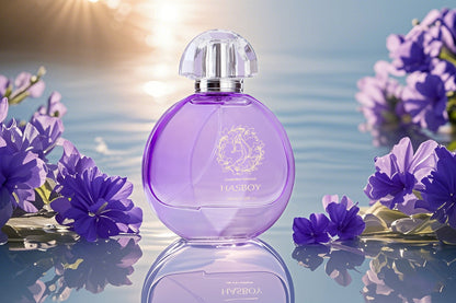 Carmine Juneberry Human Spirit™ Eau de Toilette bottle for women, elegant bodycare fragrance with floral and citrus notes.