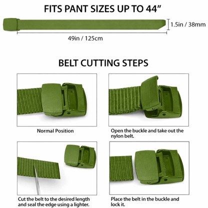 Black Lavender XGear tactical adjustable nylon belt with plastic buckle, featuring durable design and secure fastening.