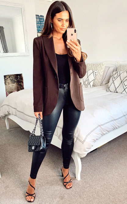 Brown tailored fit women&