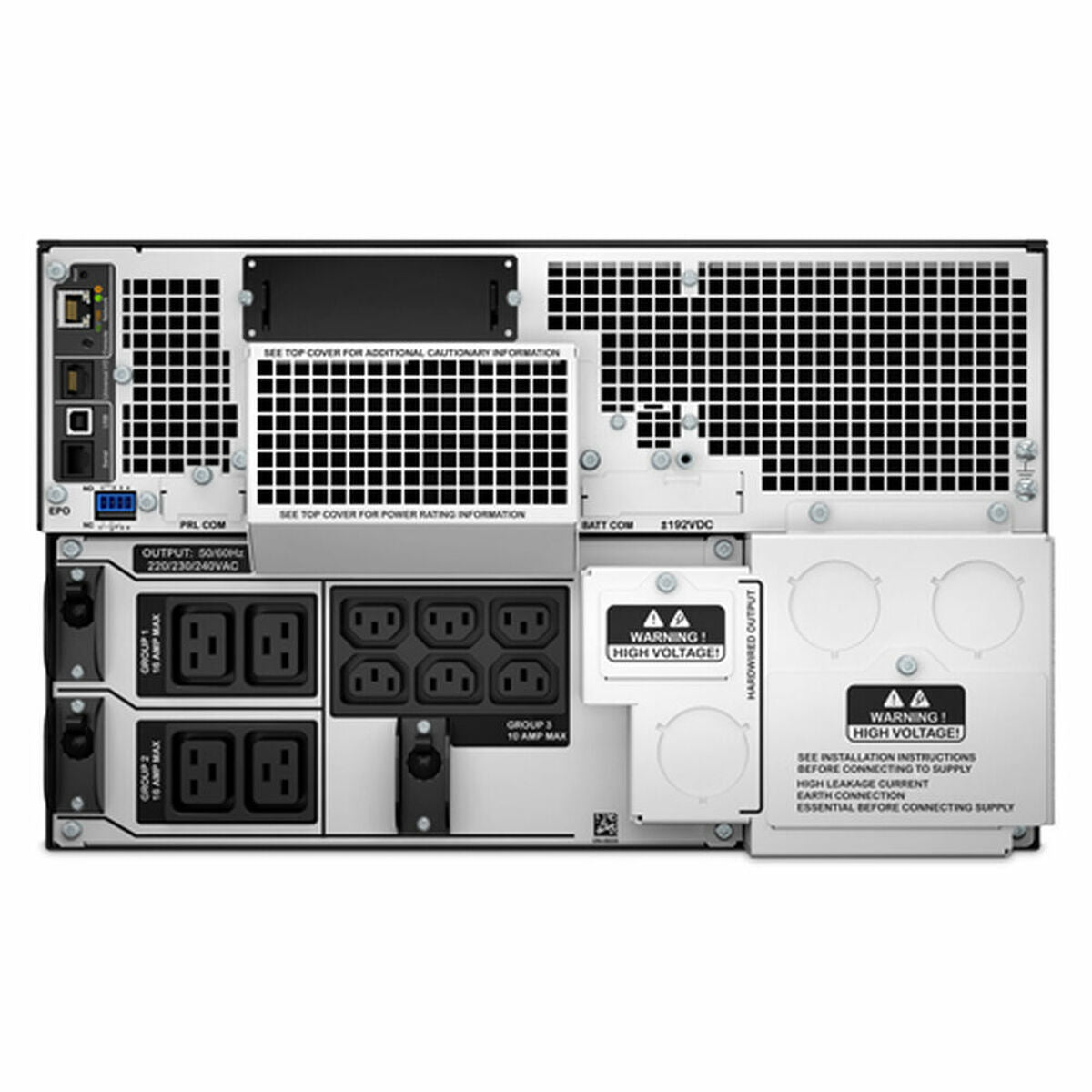 Bigbuy APC SRT8KRMXLI Uninterruptible Power Supply System for consumer electronics, showing front view with display and power buttons.
