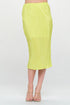 Jade Icarus solid plisse midi skirt with elastic waistband, flowing women&