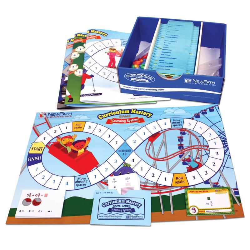 Start2Finish Mastering Math Skills Games Class Pack Grade 5 books with colorful math activity illustrations