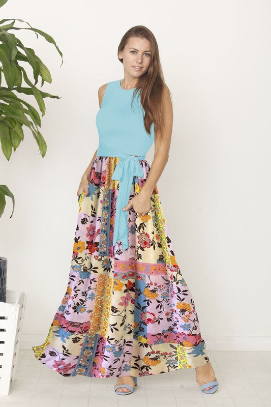 Jade Icarus sleeveless handkerchief woven maxi skirt dress for women, flowing fabric with a relaxed, elegant fit.
