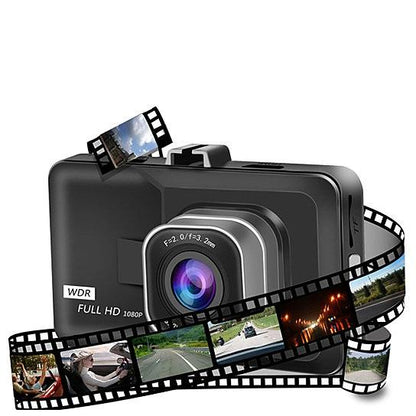 Salmon Lucky Black Box Dash Cam 1080P with G-Sensor and looping recording, compact tech accessory for vehicle safety.