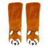 Red Panda plush animal slipper socks for kids by Jade Icarus, featuring a cute red panda design and cozy fabric.