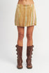 Printed low waist mini skirt for women from Jade Icarus, featuring a stylish design and comfortable fit.