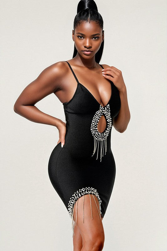 Jade Icarus show-stopping bandage mini dress for women, fitted design with bold style, shown in a vibrant color on a model.