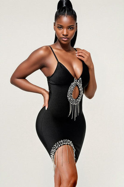 Jade Icarus show-stopping bandage mini dress for women, fitted design with bold style, shown in a vibrant color on a model.