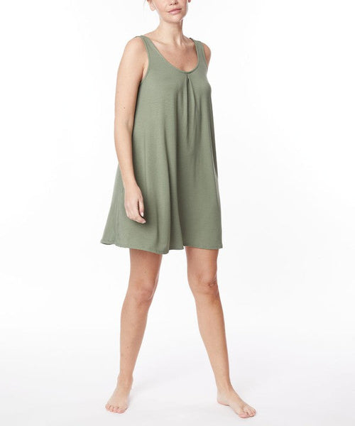 Automotive Jade Icarus bamboo pajama cami dress with sleek fabric and comfortable fit, shown in a stylish design.