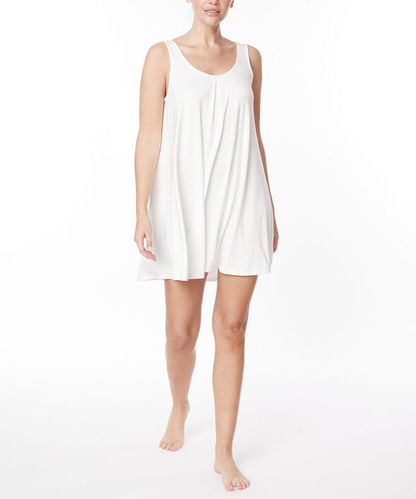 Automotive bamboo pajama cami dress by Jade Icarus, featuring a lightweight, comfortable design with a bamboo fabric texture.
