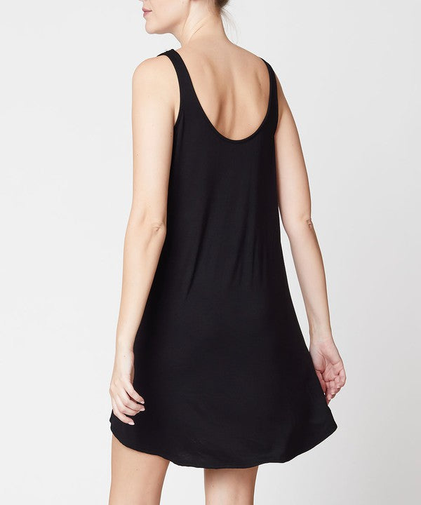 Automotive bamboo pajama cami dress by Jade Icarus featuring a comfortable, lightweight fabric and casual fit.