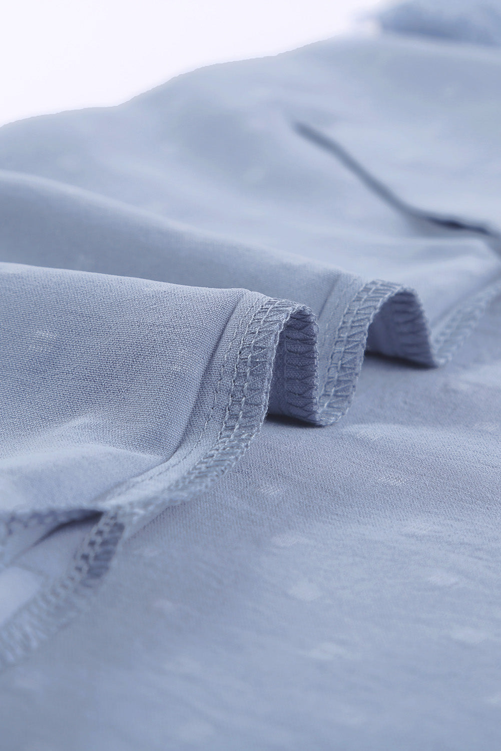 Sky blue eyelash V-neck camisole tank top for women by Lavender Pallas, featuring delicate eyelash trim and a V-neck design.