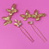 Antique garden hair clip set by Fuchsia Hercules featuring vintage floral jewelry accessories for women