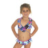 Bright flower passion bikini for kids by Bronze Tartarus, featuring colorful floral pattern and comfortable swimwear design.