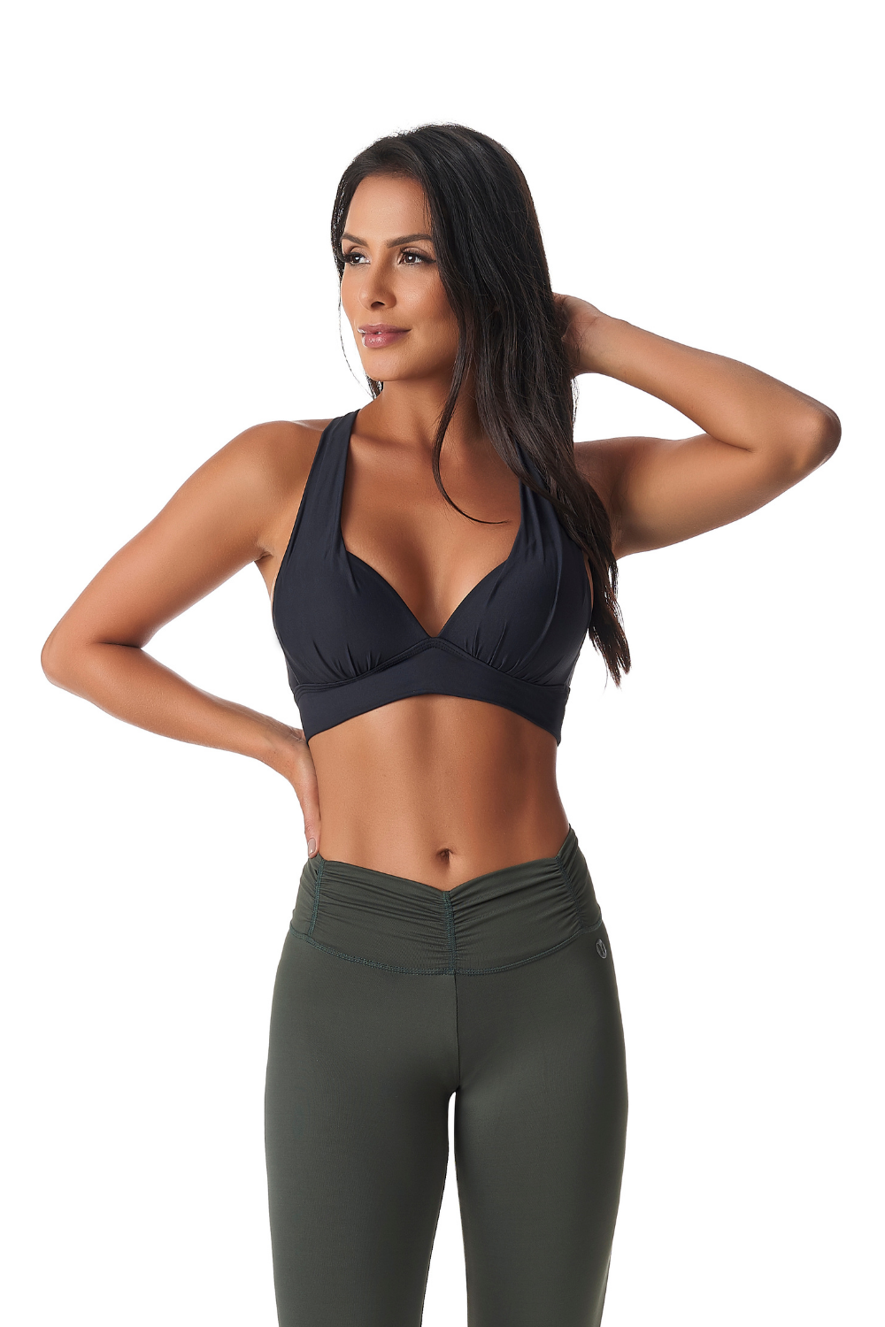 Red Medusa Tame cupped sports bra in activewear style, featuring supportive cups and breathable fabric for workouts.