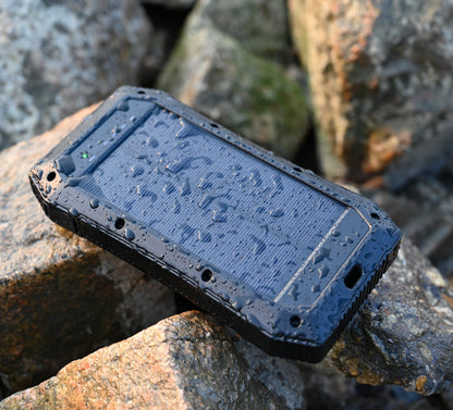 Salmon Lucky Sun Chaser Mini Solar Powered Wireless Phone Charger with 10,000mAh capacity, compact tech accessory with solar panel