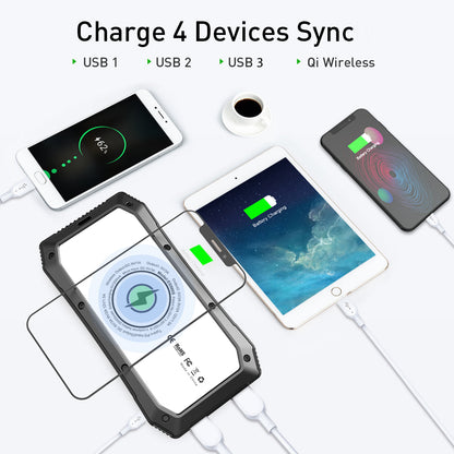 Salmon Lucky Sun Chaser Mini solar-powered wireless phone charger with 10,000mAh capacity and compact design for portable charging.